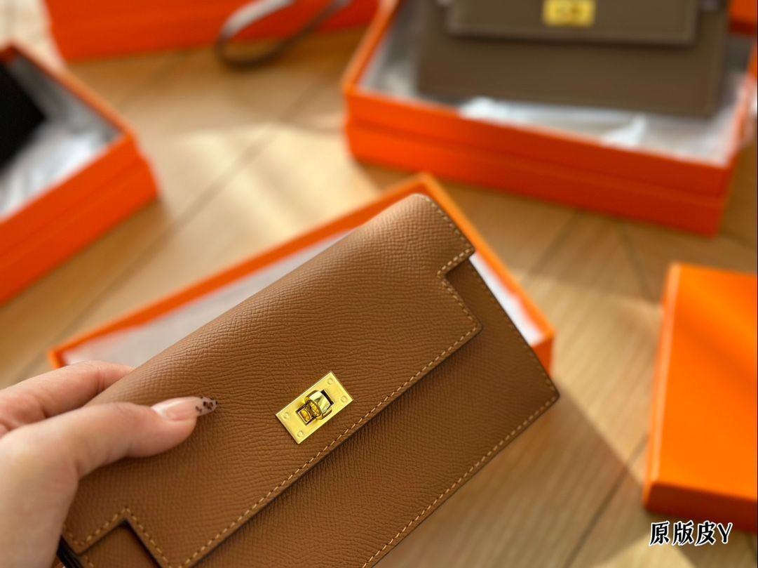【本日限定特価】エルメス ケリー トゥーゴー ゴールドブラウン 19×9cm 専用ボックス付き[本日特価|新品未使用品]