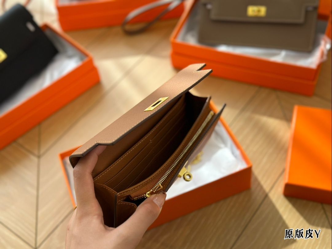 【本日限定特価】エルメス ケリー トゥーゴー ゴールドブラウン 19×9cm 専用ボックス付き[本日特価|新品未使用品]
