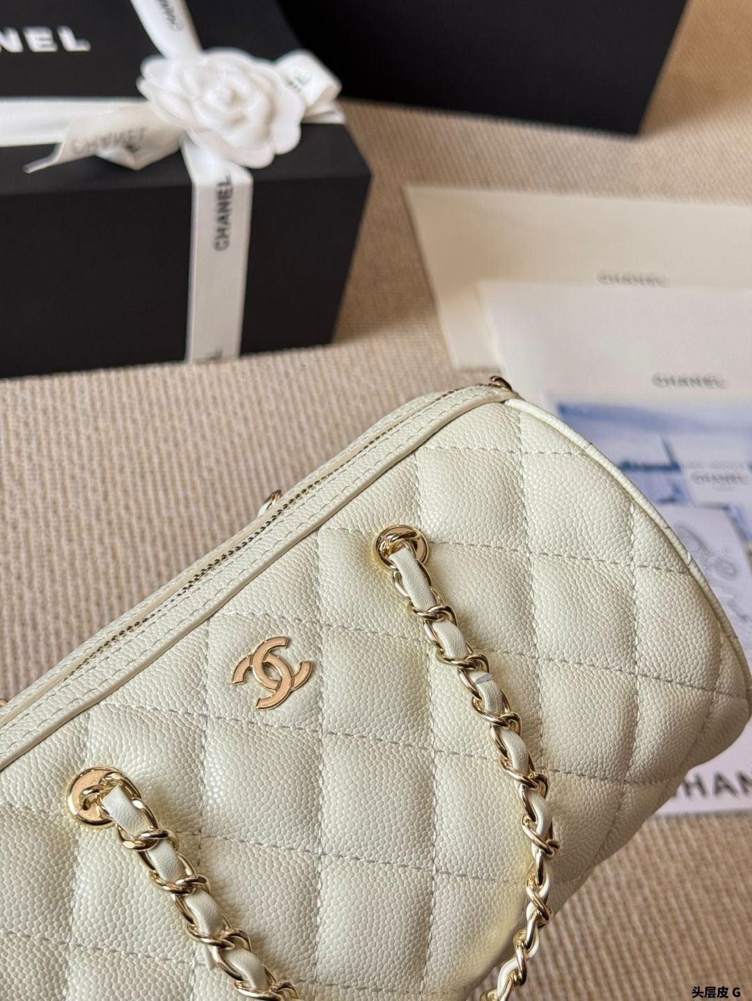 【今日特価】Chanel 25P Bowling Bag Platinum ?枝牛 / シャネル 25P ボーリングバッグ プラチナム ライチェンレザー-WTO輸入 【今日特価】Chanel 25P Bowling Bag Platinum ?枝牛 / シャネル 25P ボーリングバッグ プラチナム ライチェンレザー-WTO輸入