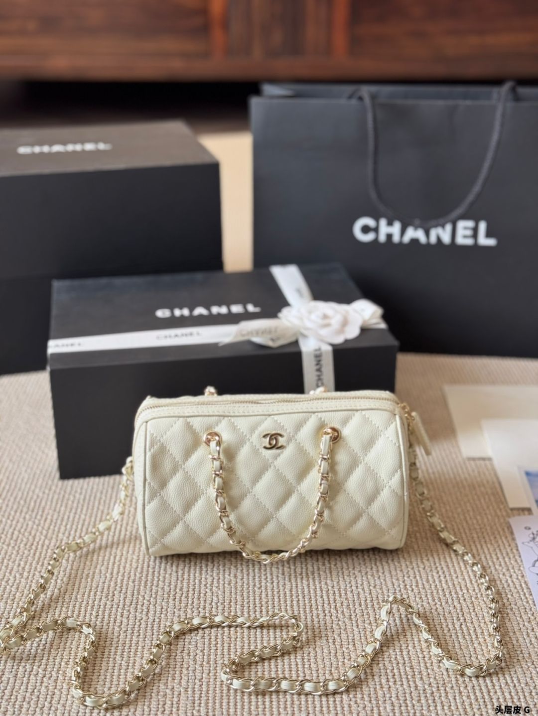 【今日特価】Chanel 25P Bowling Bag Platinum ?枝牛 / シャネル 25P ボーリングバッグ プラチナム ライチェンレザー-WTO輸入 【今日特価】Chanel 25P Bowling Bag Platinum ?枝牛 / シャネル 25P ボーリングバッグ プラチナム ライチェンレザー-WTO輸入