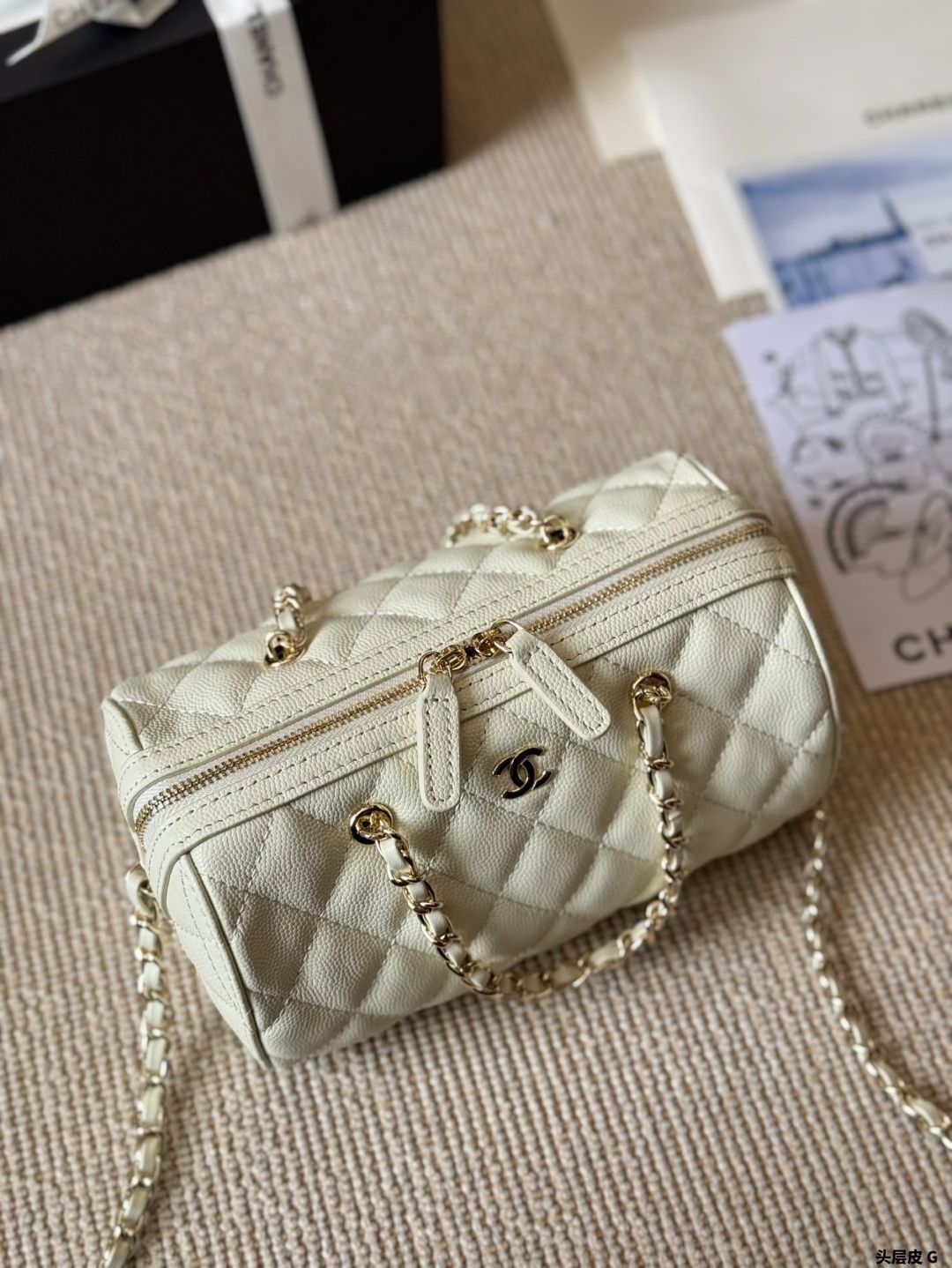 【今日特価】Chanel 25P Bowling Bag Platinum ?枝牛 / シャネル 25P ボーリングバッグ プラチナム ライチェンレザー-WTO輸入 【今日特価】Chanel 25P Bowling Bag Platinum ?枝牛 / シャネル 25P ボーリングバッグ プラチナム ライチェンレザー-WTO輸入