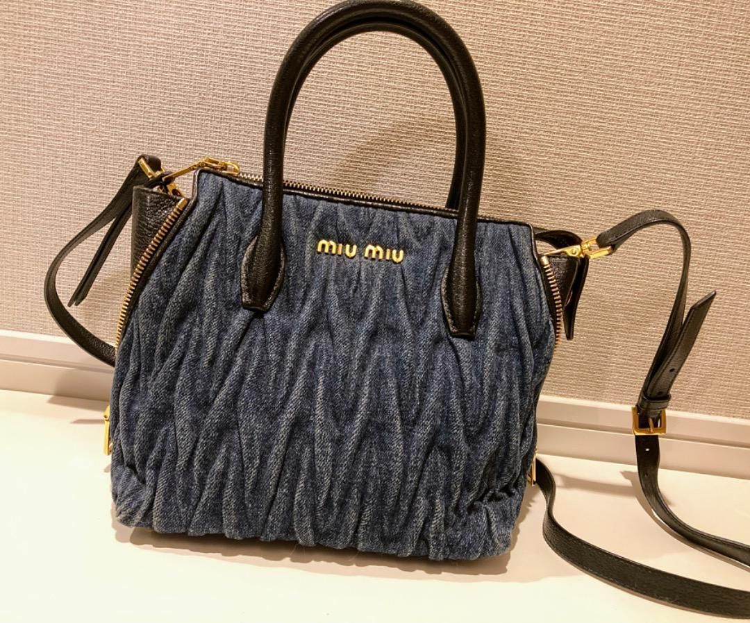 miumiu デニムマテラッセ　ショルダーバッグ-WT0輸入