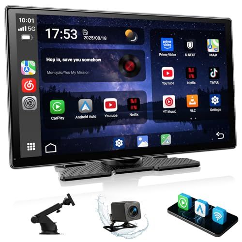 【新品】ディスプレイオーディオ 9インチ ワイヤレスCarPlay/Android Auto対応 YouTubeやNetflixなどが動画視聴できる 駐車補助 車載モニター 音声コントロール 取り付け簡単 WiFi/Bluetooth/Typ 6f06e49f