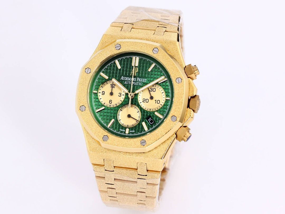 AP オーデマ ピゲ Audemars Piguet【メンズクォーツクロノグラフ】41mm フロストゴールドケース - 6針機能＆耐摩耗ガラス｜本日限定特価｜新品未使用