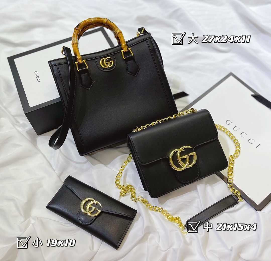 美品 GUCCI グッチ バッグ ショルダーバッグ トートバッグ ハンドバッグ 長財布 3点セット｜本日限定特価｜新品未使用-