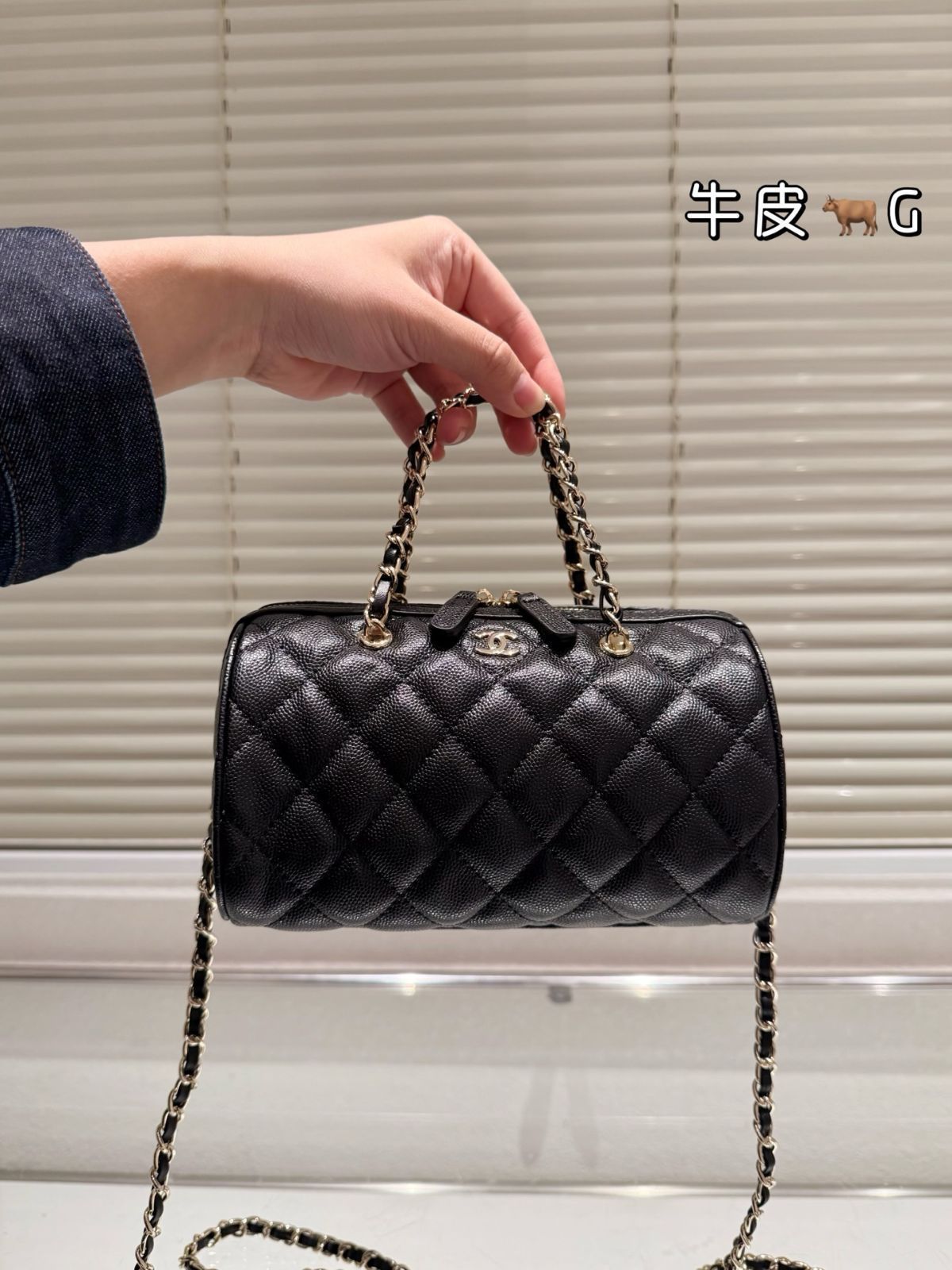 【今日特価】Chanel 25P ボウリングバッグ 白金 ライチェル レザー