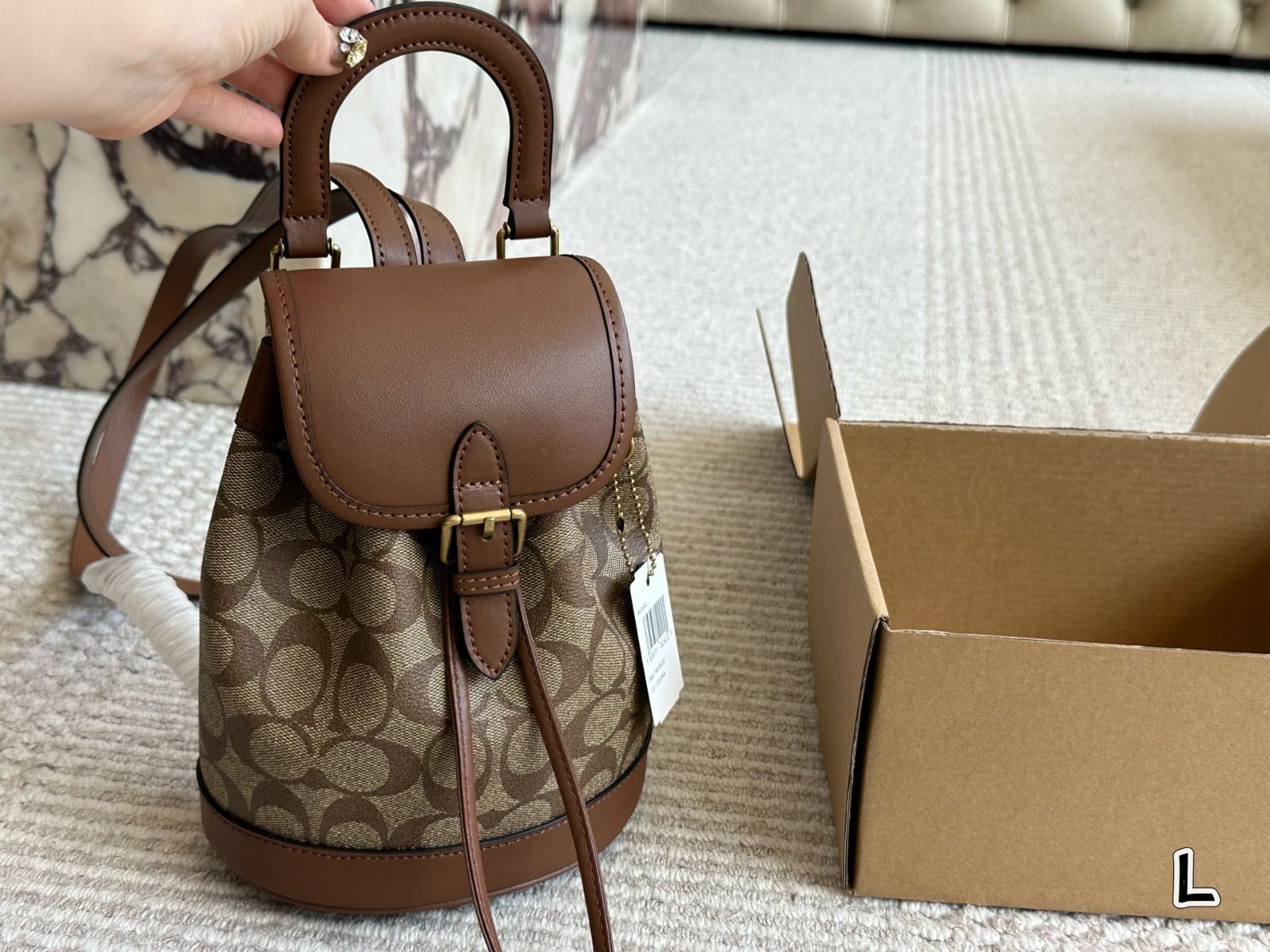 【今日特価】C Brand Backpack - C ブランド ダブルショルダーバッグ
