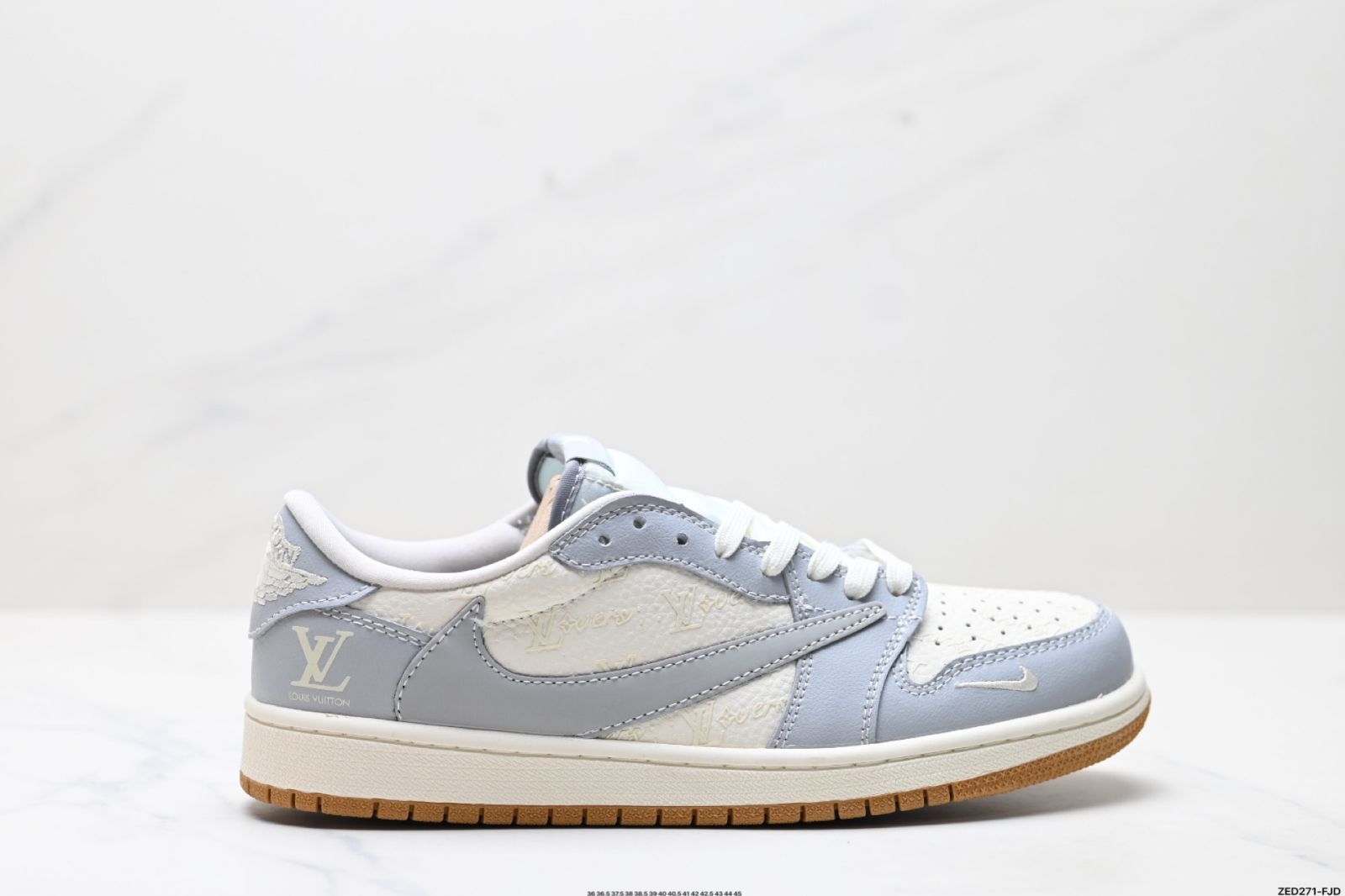 Travis Scott x Air Jordan 1 AJ1 トラヴィス・スコット × エア・ジョーダン 1 AJ1 倒勾 TS ライトニング コラボ リバーススゥーシュ ロートップ カルチャーバスケットボールシューズ