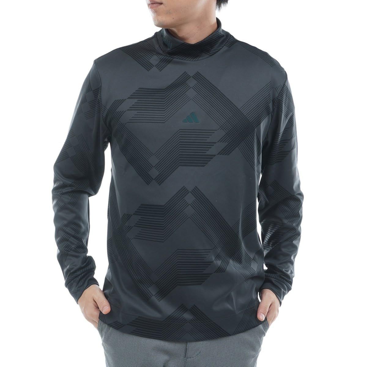 [adidas] コードカオス モックネック 長袖シャツ ブラック/オーロラアイビー J/XL [ブラック/オーロラアイビー] [XL]
