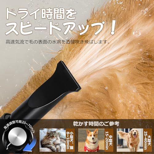 NEWTRY ペットドライヤー 犬用 ペット用 ドライヤー ブロワー 送風機