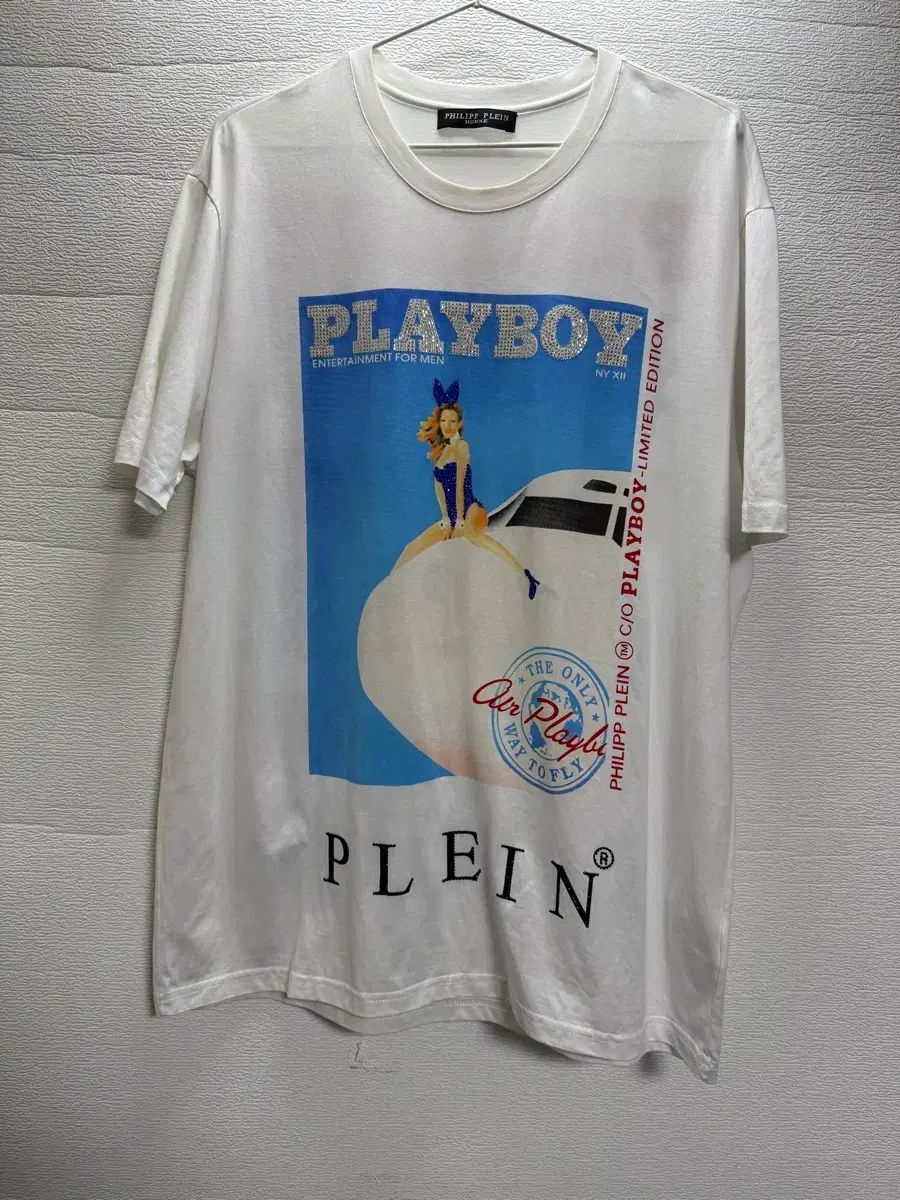 PHILIPP PLEIN(フィリッププレイン) PLAYBOY(プレイボーイ) コラボ 限定モデル 半袖T 白