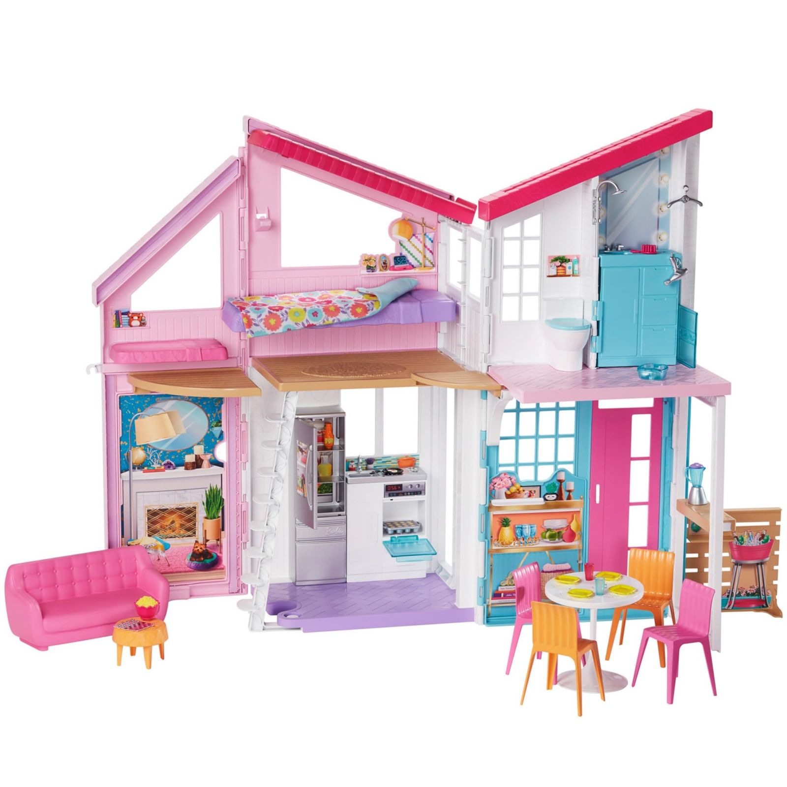 バービー(Barbie) マリブハウス（ドール別売） きせかえ人形・ハウス ままごと・ごっこ遊び 3歳から ピンク FXG57