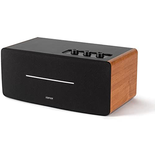 Edifier D12ブックシェルフスピーカー Bluetooth 5.0 小型木製統合デスクトップステレオ, 70Ｗ RMS,アンプ内蔵アクティブ - 2×4インチ・ウーファー と2×0.75インチ・トゥイーター,ブルートゥース/RCA/3 7b9eed1c