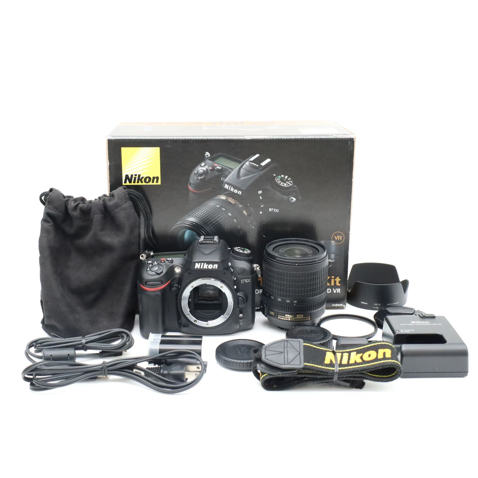 Nikon デジタル一眼レフカメラ D7100 18-105VRレンズキット AF-S DX NIKKOR 18-105mm f/3.5-5.6G ED VR付属 D7100LK18-105 動作確認済 #S026006