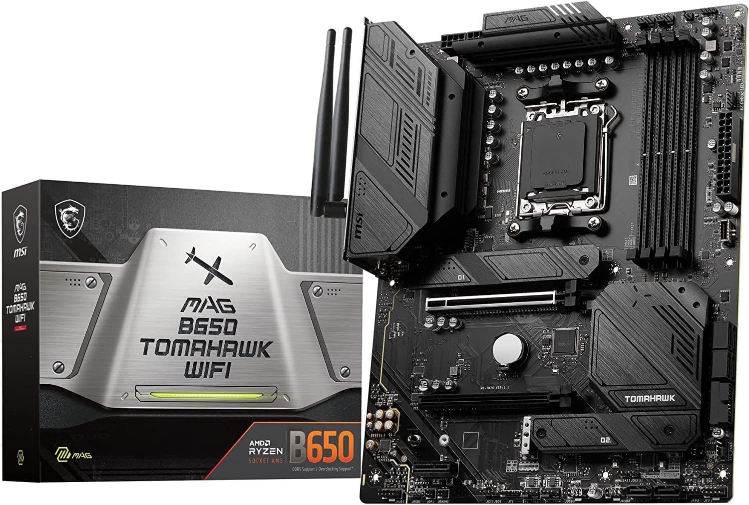 MSI マザーボード MAG B650 TOMAHAWK WIFI AMD Ryzen 7000 シリーズ(AM5)対応B650チップセット搭載 ATX MB5907 [【TOMAHAWK】質実剛健MSI定番]