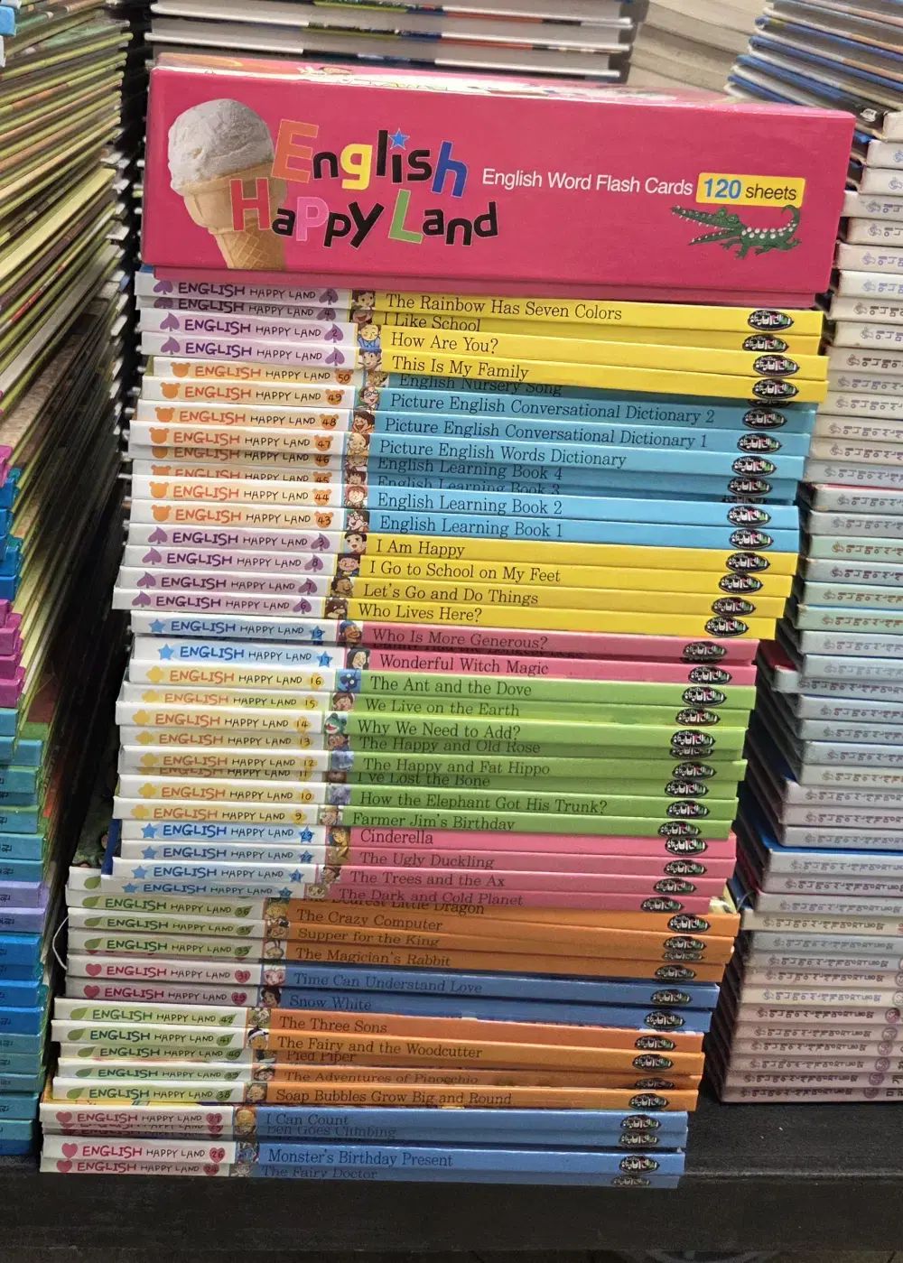 ENGLISH HAPPY LAND SAMSUNGビエンシー 50巻+カード1箱 子供向けの本