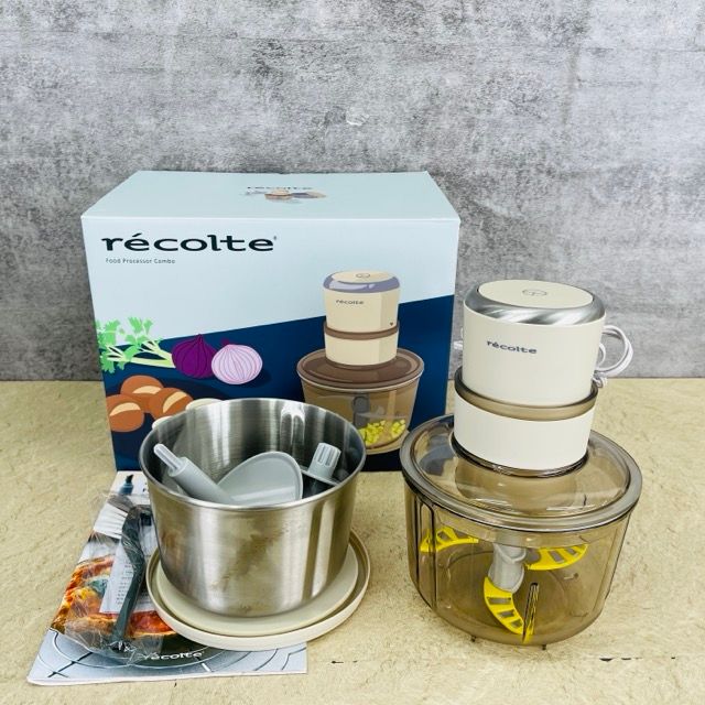 展示品 レコルト フードプロセッサーコンボ 【中古】動作保証 recolte RCP-6 クリームホワイト 1台7役 家電製品/517210
