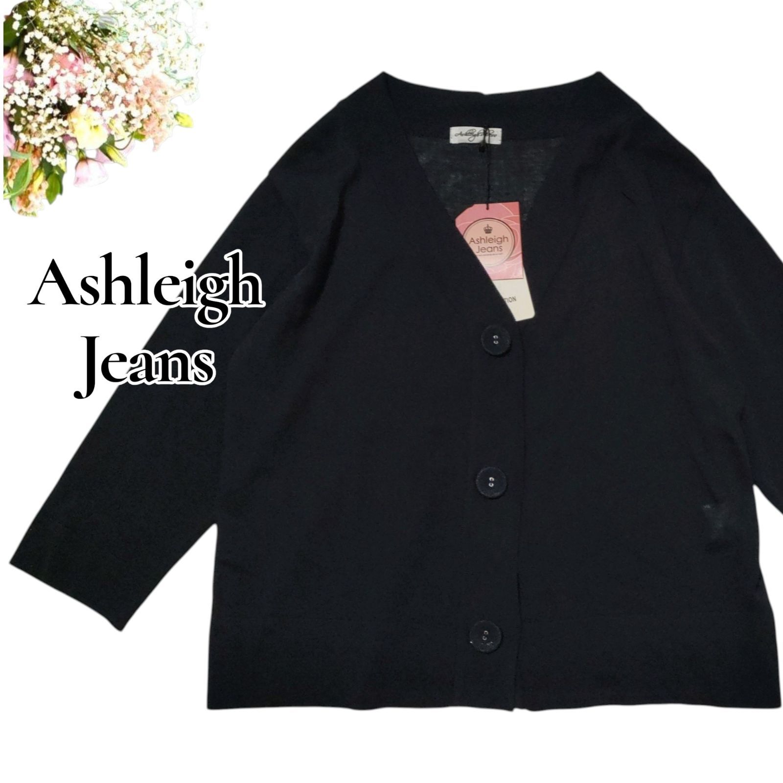Ashleigh Jeans　Vネックカーディガン　新品　未使用　春夏　薄手