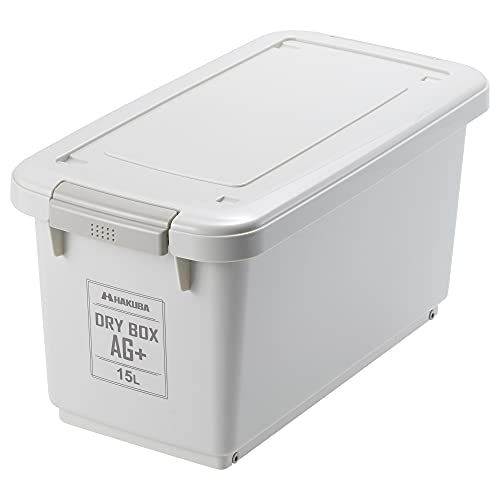 ハクバ HAKUBA 防湿保管ケース ドライボックス AG+(エージープラス)15L 銀イオン抗菌仕様 日本製 ウォームグレー KMC-89AG15WG スタッキング可能 乾燥剤付属t 049018fb