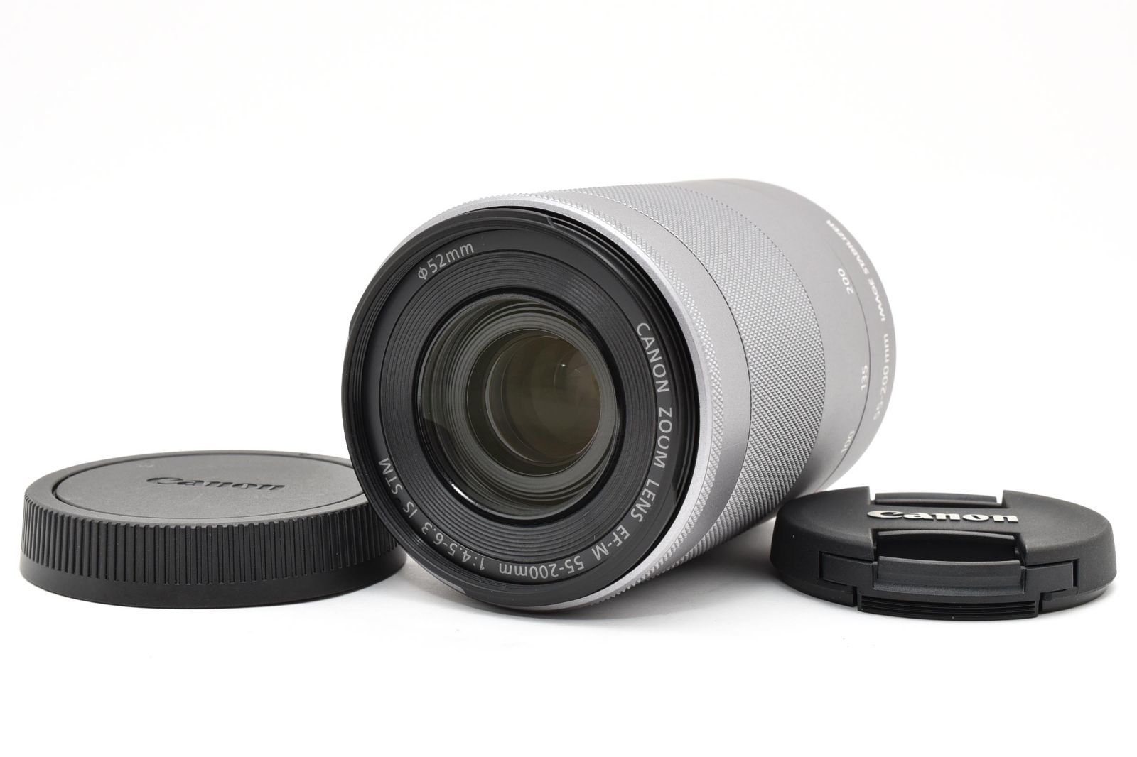 ★極上美品★ キヤノン Canon EF-M 55-200mm F4.5-6.3 IS STM シルバー ARYM6450 #51