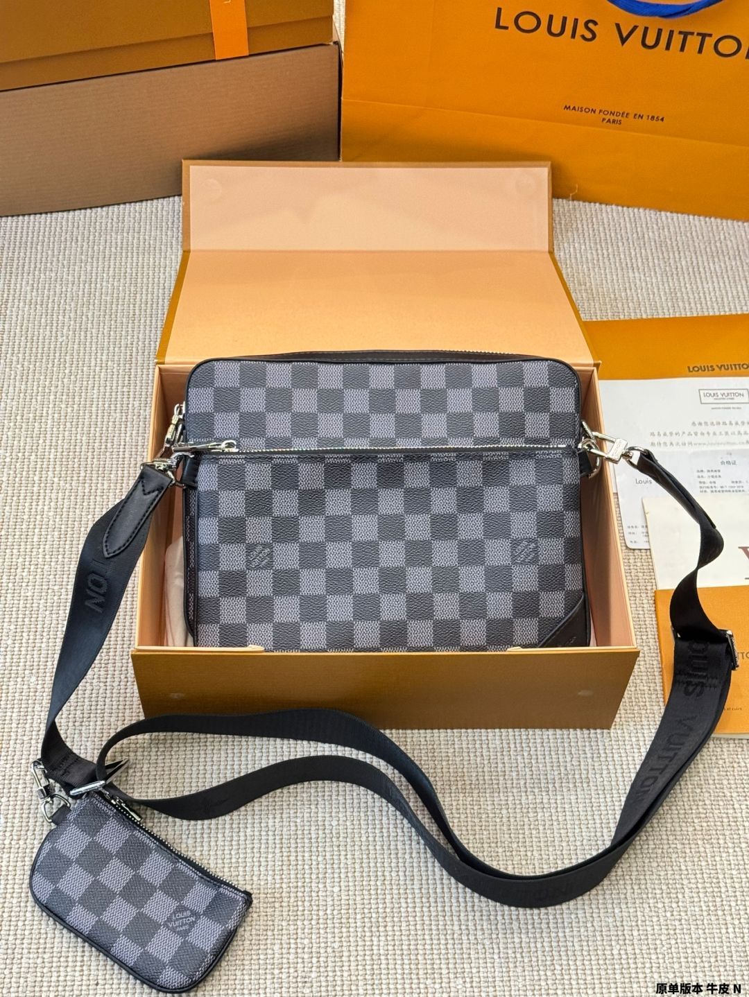 【今日特価】LV トリオ ブラックサムライ 3 ピース メッセンジャーバッグ（LV Trio Black Samurai 3 - piece Messenger Bag）-WTO輸入2