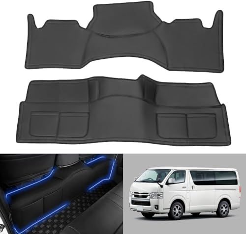 R★「国内企業販売」SUNVIC ハイエース 200系 デッキカバー 2枚入 エンジンルームカバー フロント&リア デッキ カバー セット 防キズ 防水 防汚 滑り止め カーマット S-GL スーパーGL標準ボディ用 シートカバー 1型/2型 15c62f23