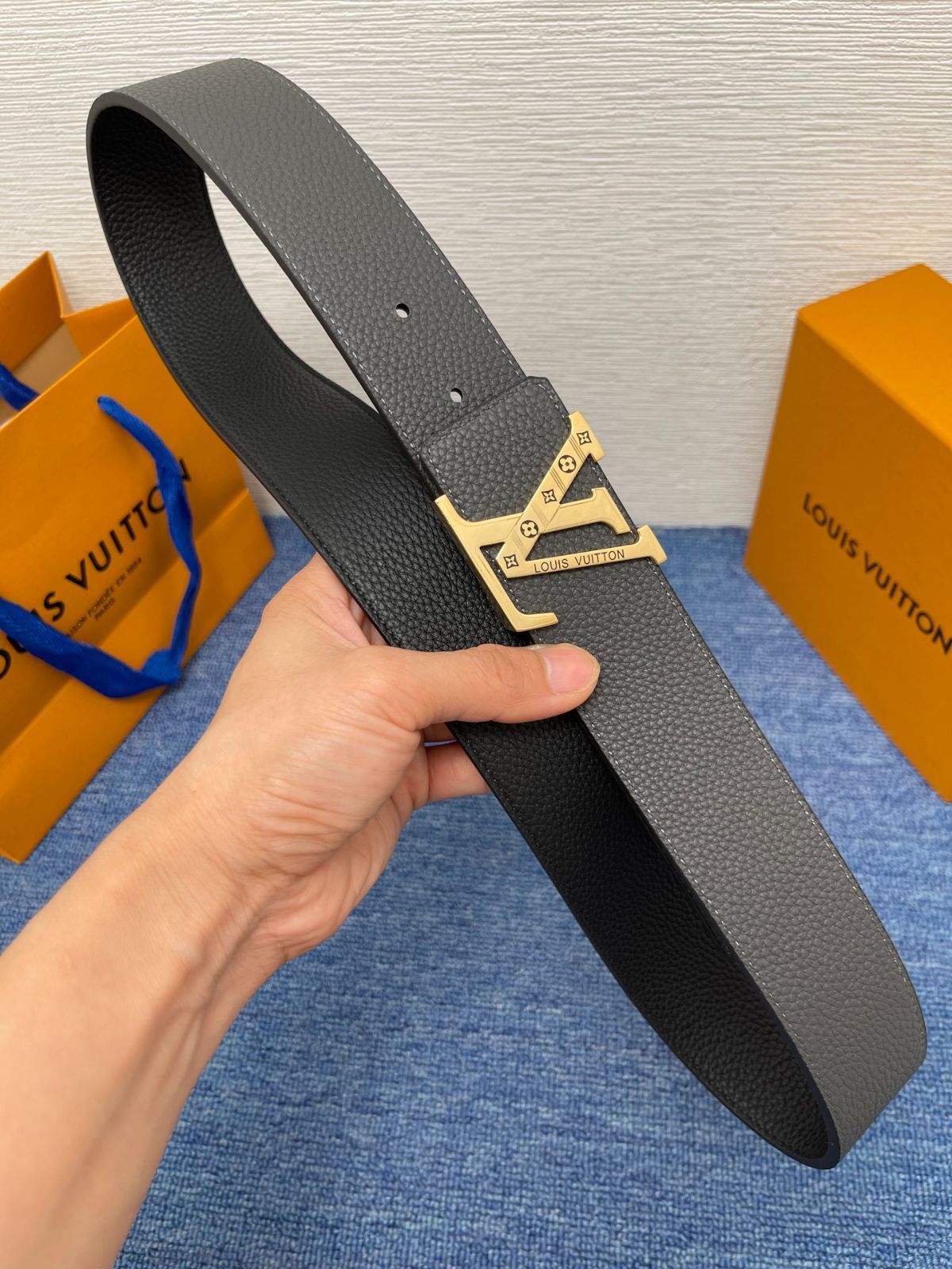 【今日特価】LV Monogram 4.0cm バックル付きベルト-3