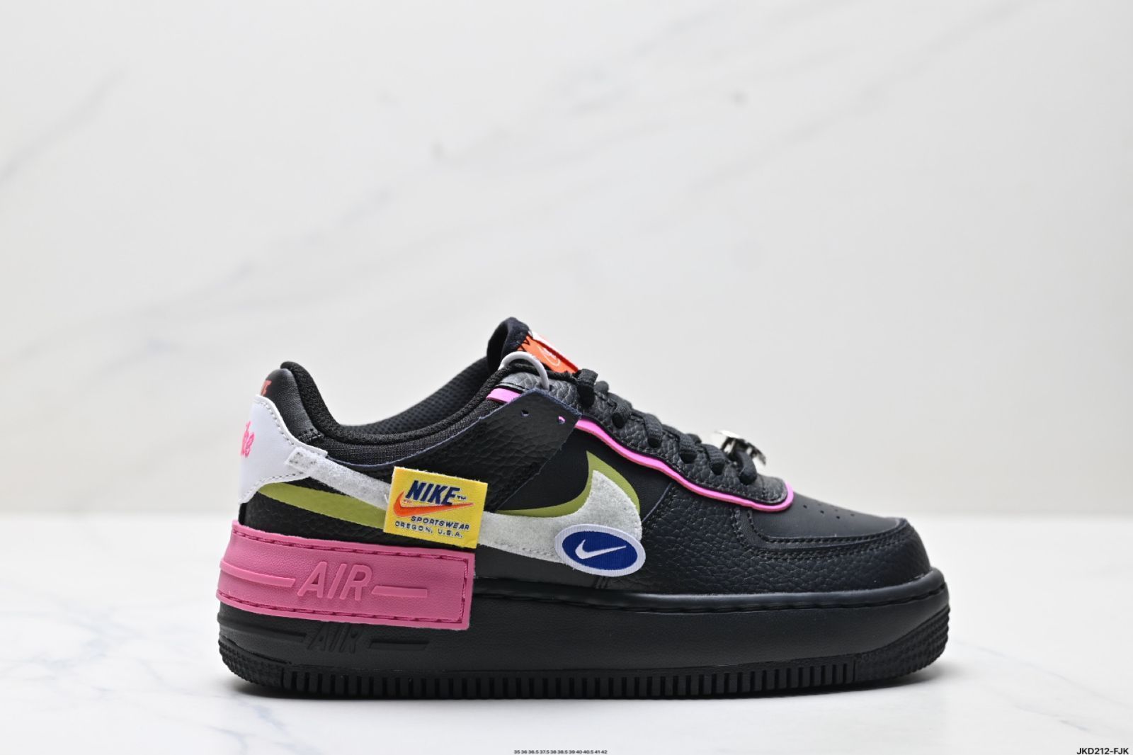 「ナイキ NIKE WMNS Air Force 1 Shadow」新少女系デコンストラクティヴィズムデザイン マカロンエアフォースワン 軽量ハイヒール ロートップ マルチマッチスケートシューズ 11,400円
