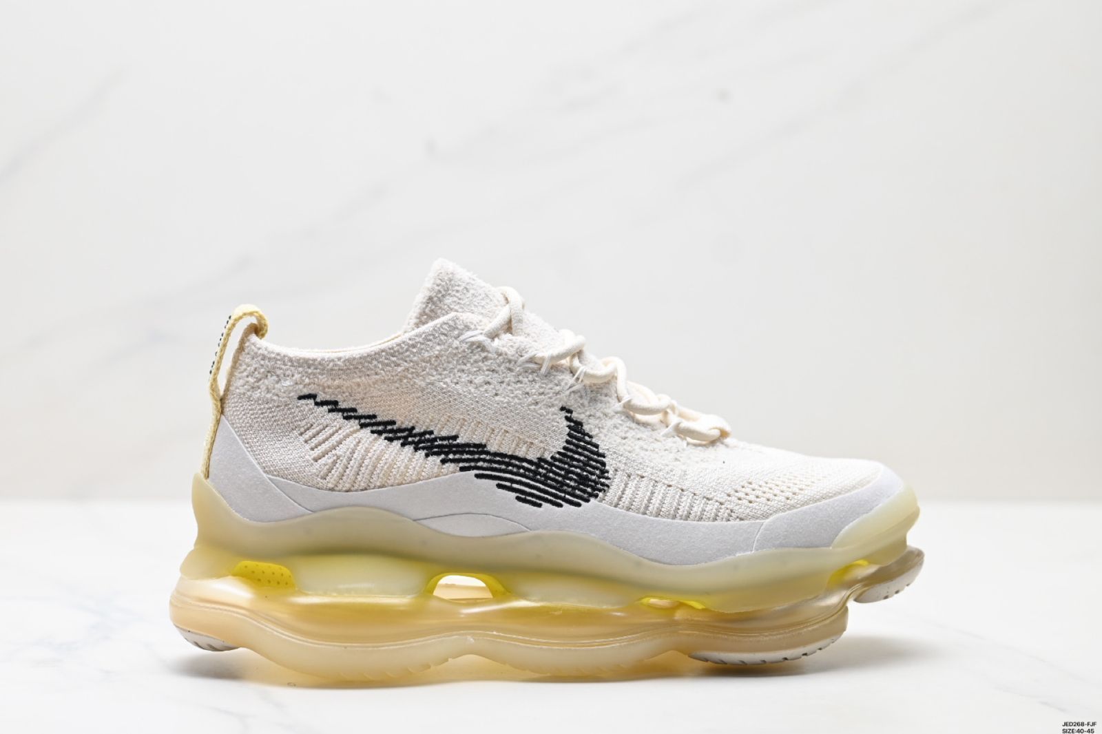 【今日特価】Nike Air Max Scorpion Flyknit”Phantom/Black/Light Cream” スコーピオンシリーズ 2025 年モデル スーパービッグエアソール 前衛的増高ロートップ レジャースポーツ用ジョギングシューズ