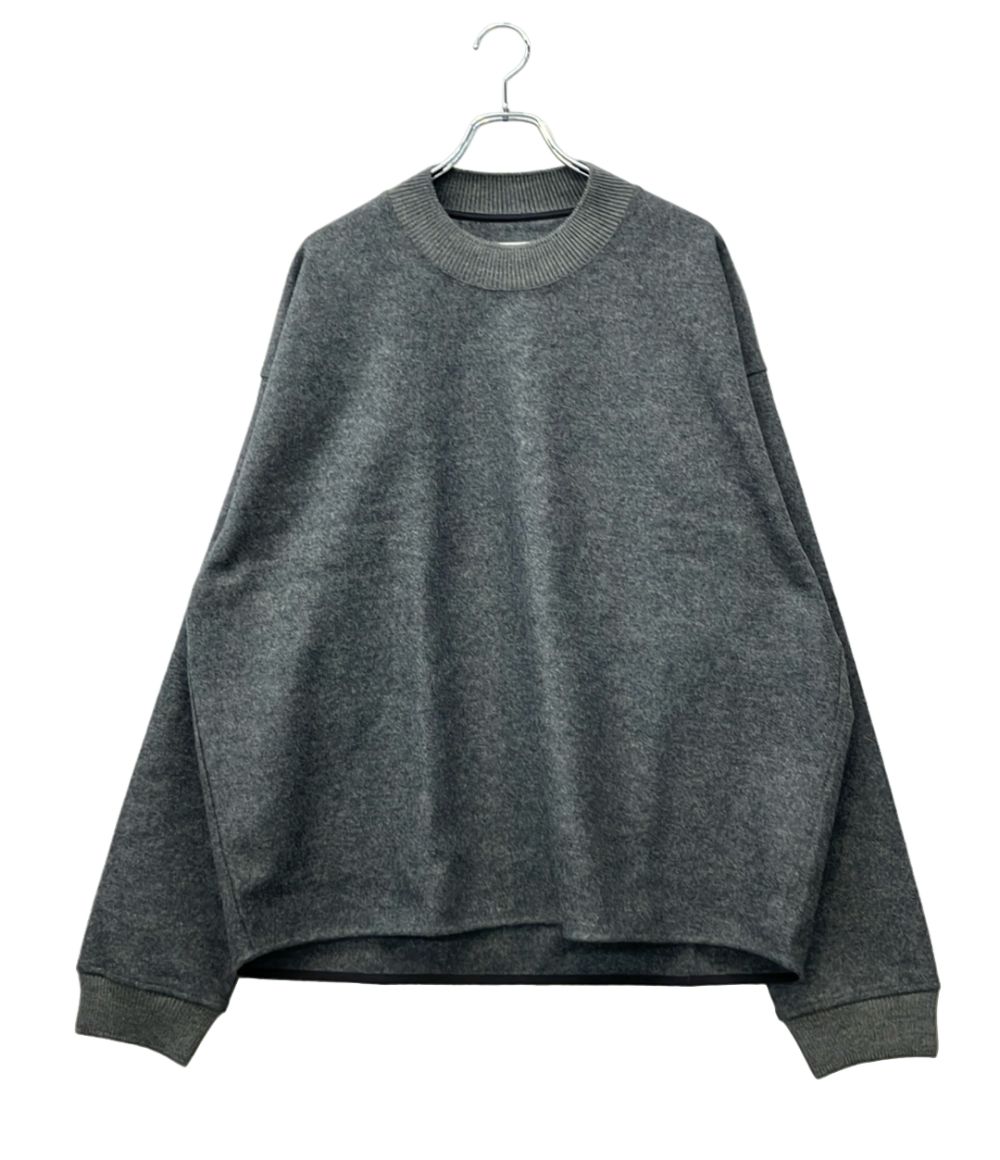 美品 ジルサンダー スウェットシャツ 長袖 クルーネック ウールメルトン 25AW J22GU0112 J40045 メンズ SIZE 52 (XL) JIL SANDER