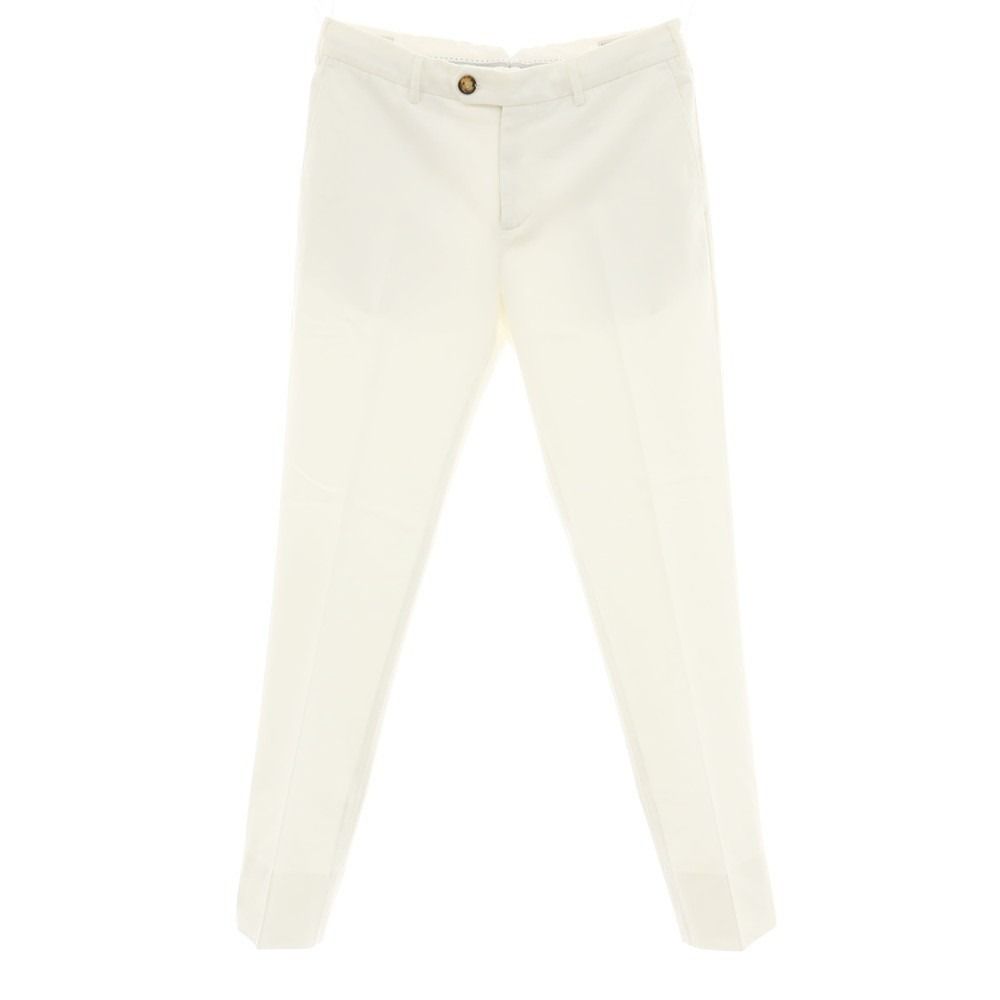 【中古】ブルネロクチネリ Brunello Cucinelli ツイルコットン カジュアルスラックスパンツ ホワイト【サイズ48】【メンズ】