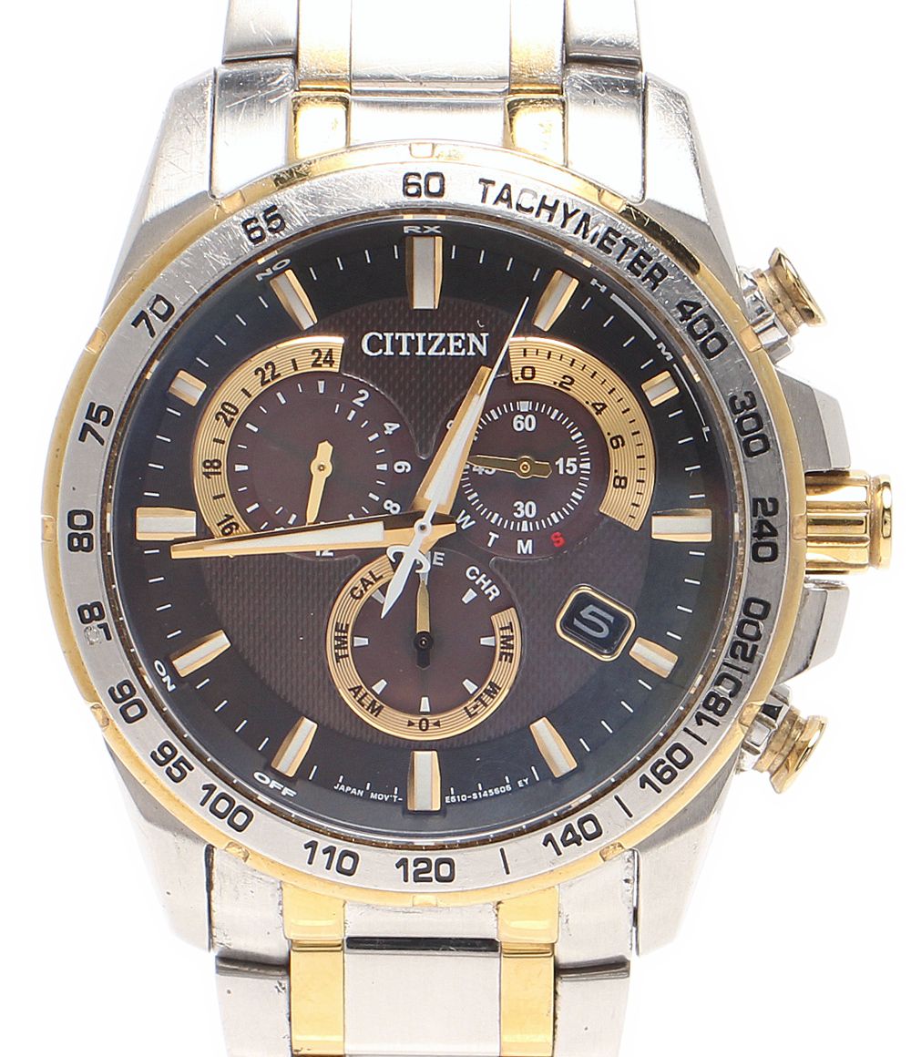 シチズン 腕時計 E610-S104840 ソーラー ブラック メンズ CITIZEN