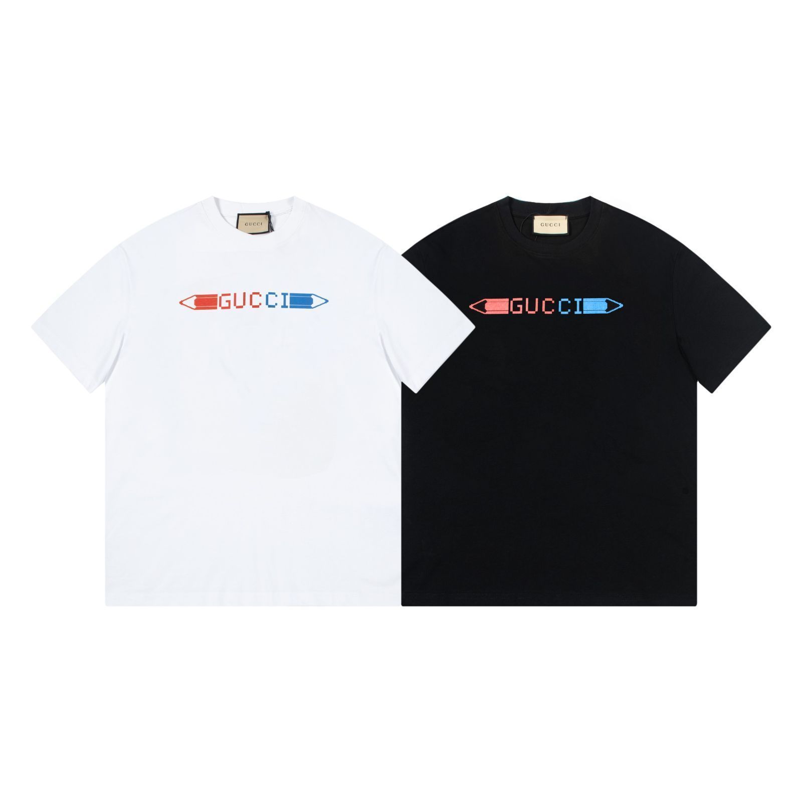 本日限定特価】Gucci ペンシルカラーブロックプリント クルーネックT