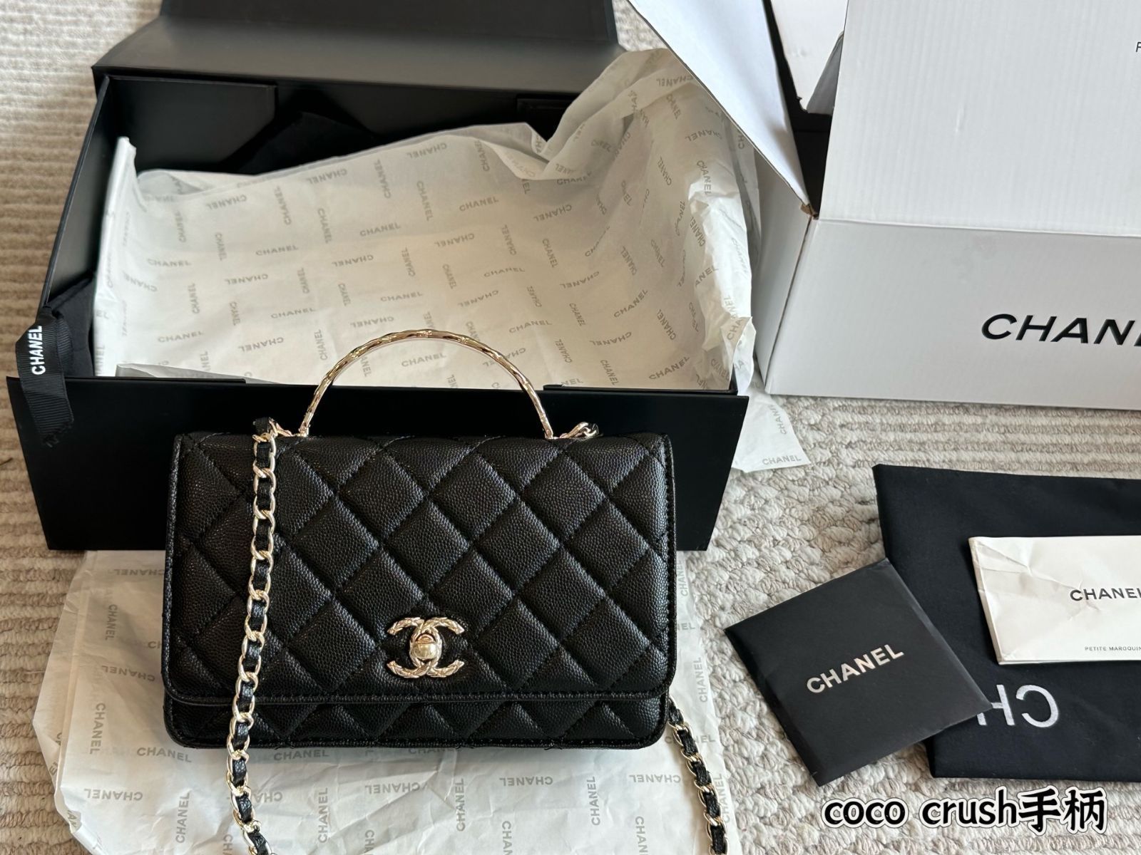 【今日特価】Chanel 25SS Coco Crush Metal Handle WOC - シャネル 25SS ココクラッシュ メタルハンドル WOC