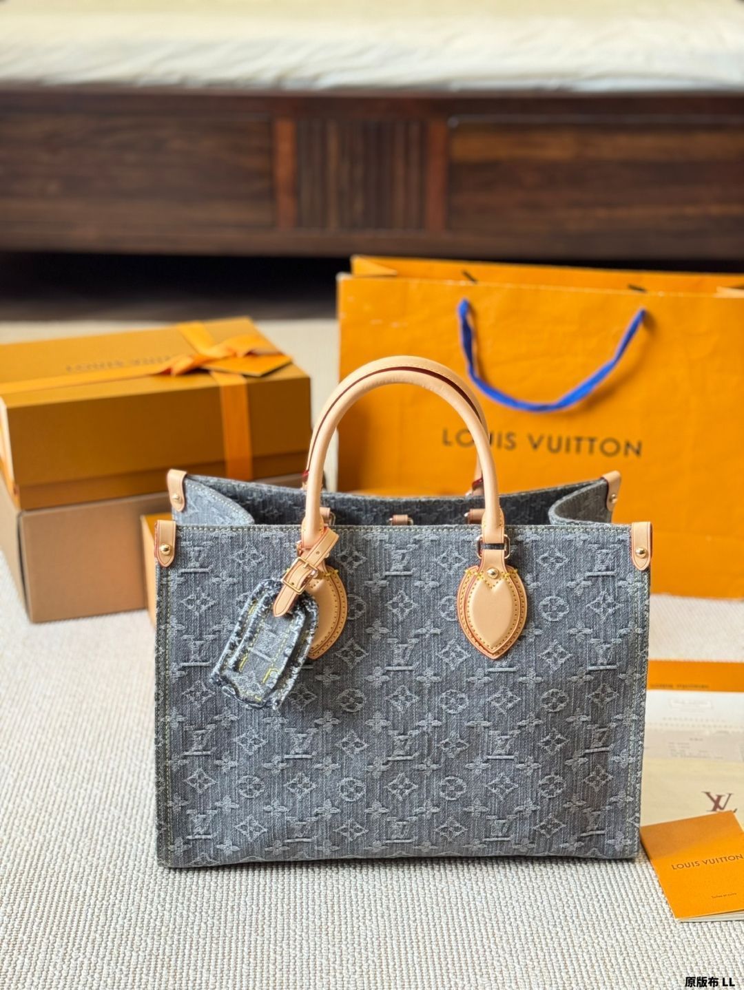 【今日特価】LV 25 Limited Denim Onthego Jungle Bag ルイヴィトン 25 限定 デニム オンザゴ ジャングルバッグ