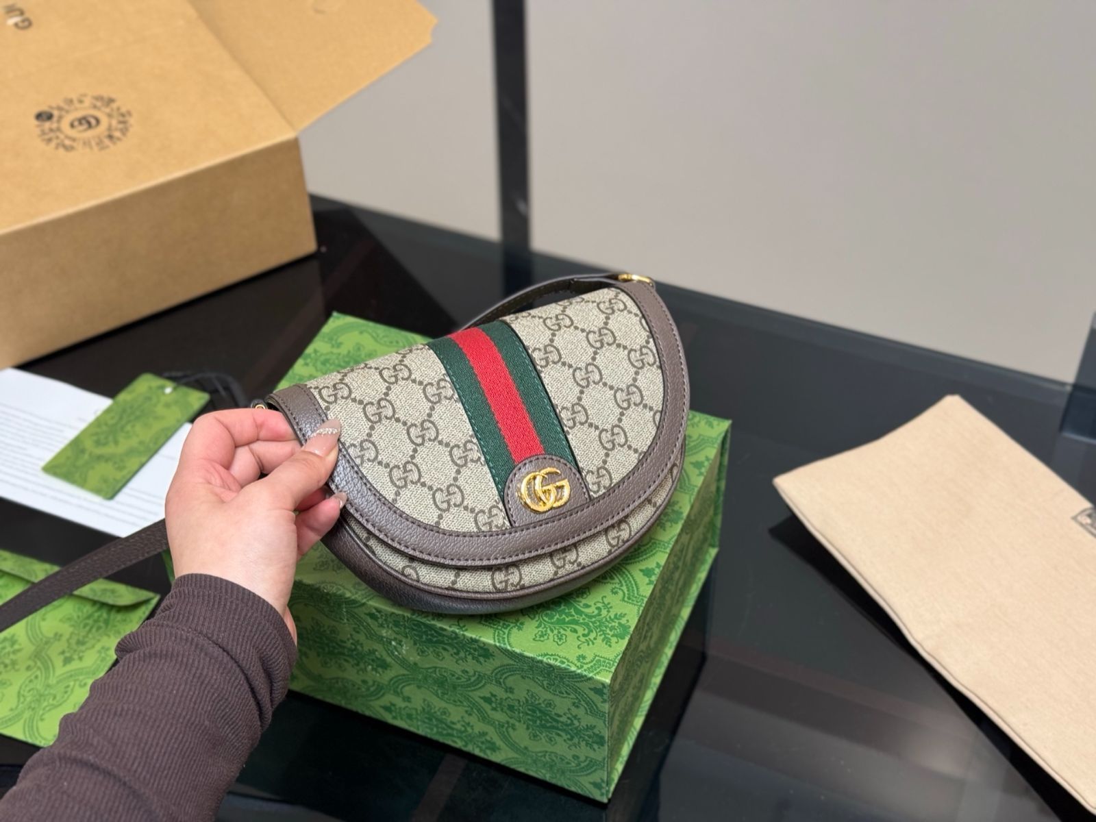 【今日特価】Gucci Ophidia Saddle Bag グッチ オフィディア サドルバッグ