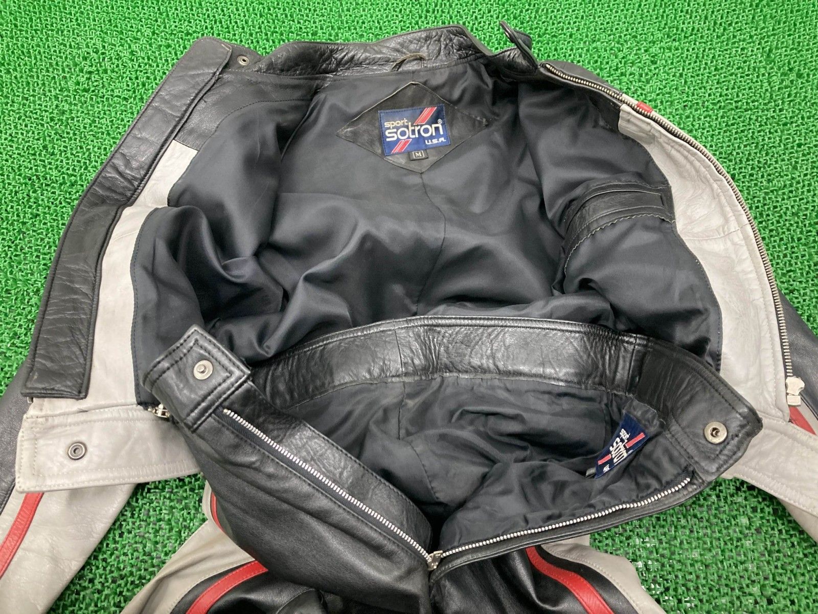 製 レーシングスーツ SportSotornUSA 社外 中古 Mサイズ 革ジャン 革