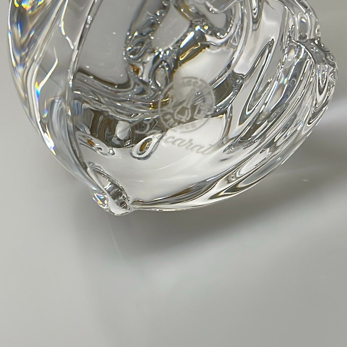 Baccarat(バカラ) 小物美品 クリア×ゴールド 置物/招き猫
