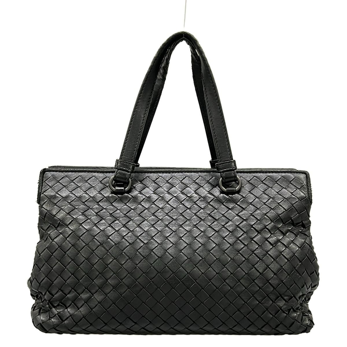 BOTTEGA VENETA(ボッテガヴェネタ) ハンドバッグ イントレチャート 黒 レザー