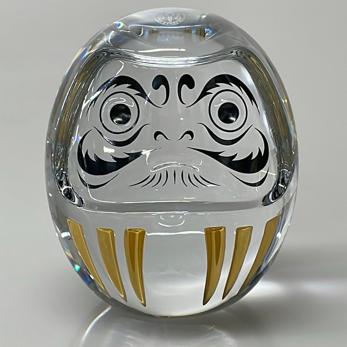 Baccarat(バカラ) 小物美品 - クリア×ゴールド 置物/ダルマ/達磨