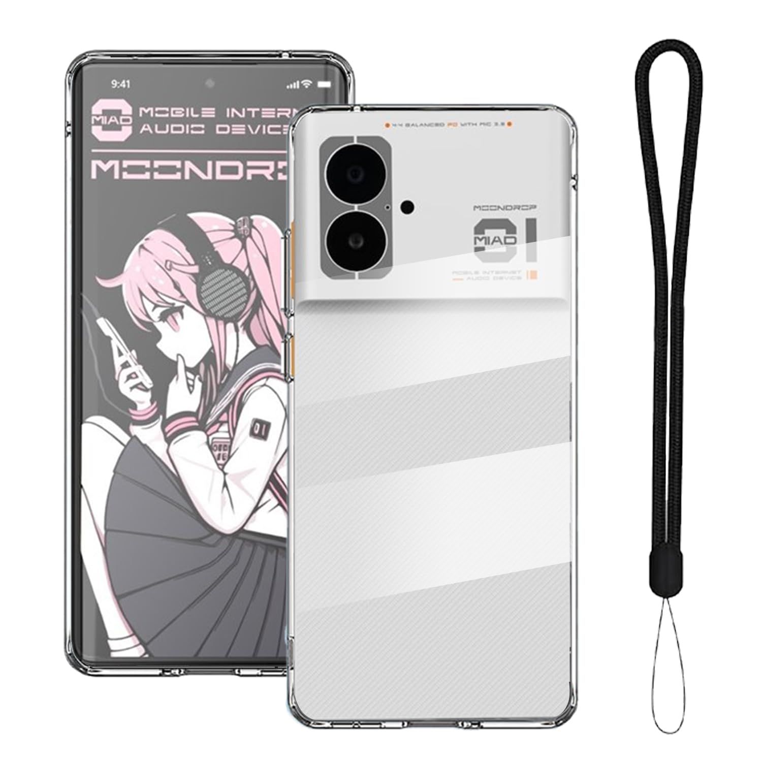 スマホケース For MOONDROP MIAD 01 兼容保護ケース HYFAFA TPU素材 