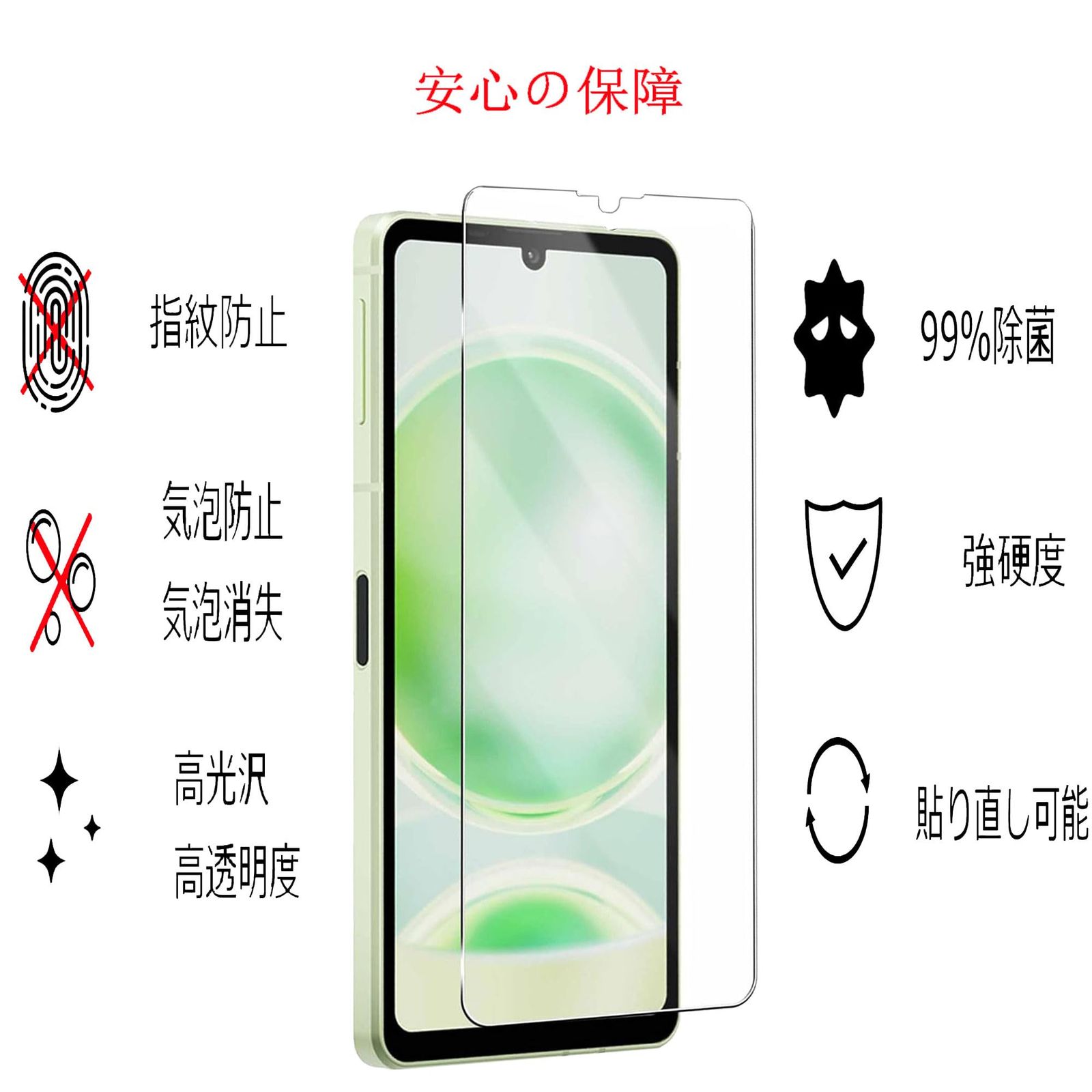 1+1】 for AQUOS sense8 SH-54D / SHG11 / SH-M26 ガラスフィルム+