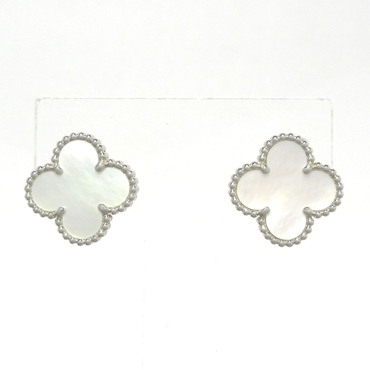Van Cleef & Arpels(ヴァンクリーフ&アーペル) ピアス美品 ヴィンテージアルハンブラ VCARF48600 K18WG×マザーオブパール 2024.03