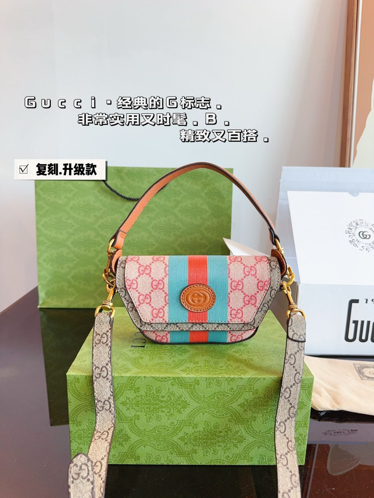 GUCCIグッチ半月牙、財布、キーバッグ、小銭入れ、ハンドバッグ、バッグ、ショルダーバッグ、ポーチ、