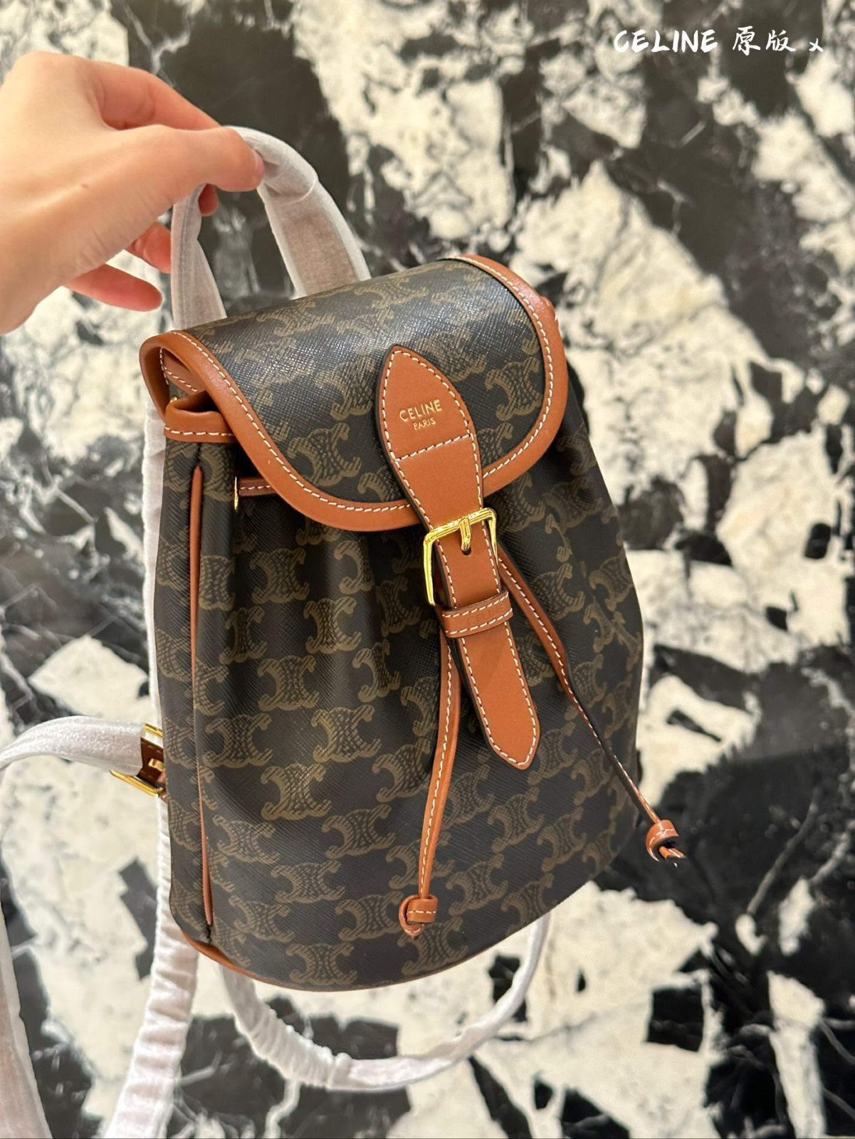 【今日特価】Celine ヴィンテージモチーフ mini リュックサック（Celine Vintage Motif mini Backpack）-WTO輸入2