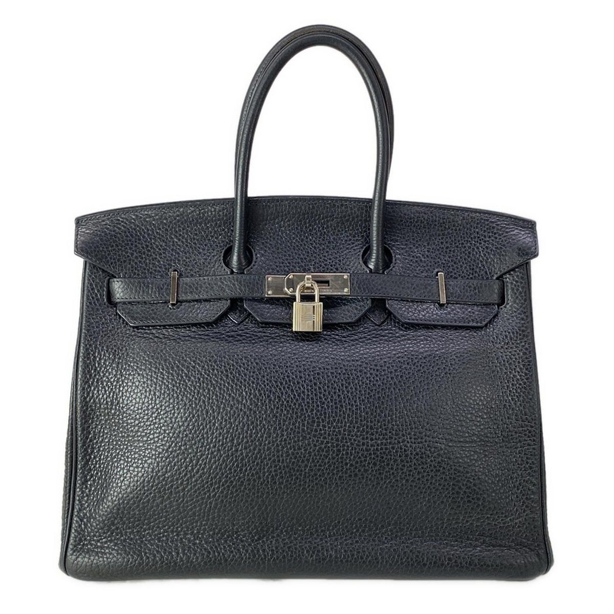 HERMES(エルメス) ハンドバッグ バーキン35 黒 シルバー金具