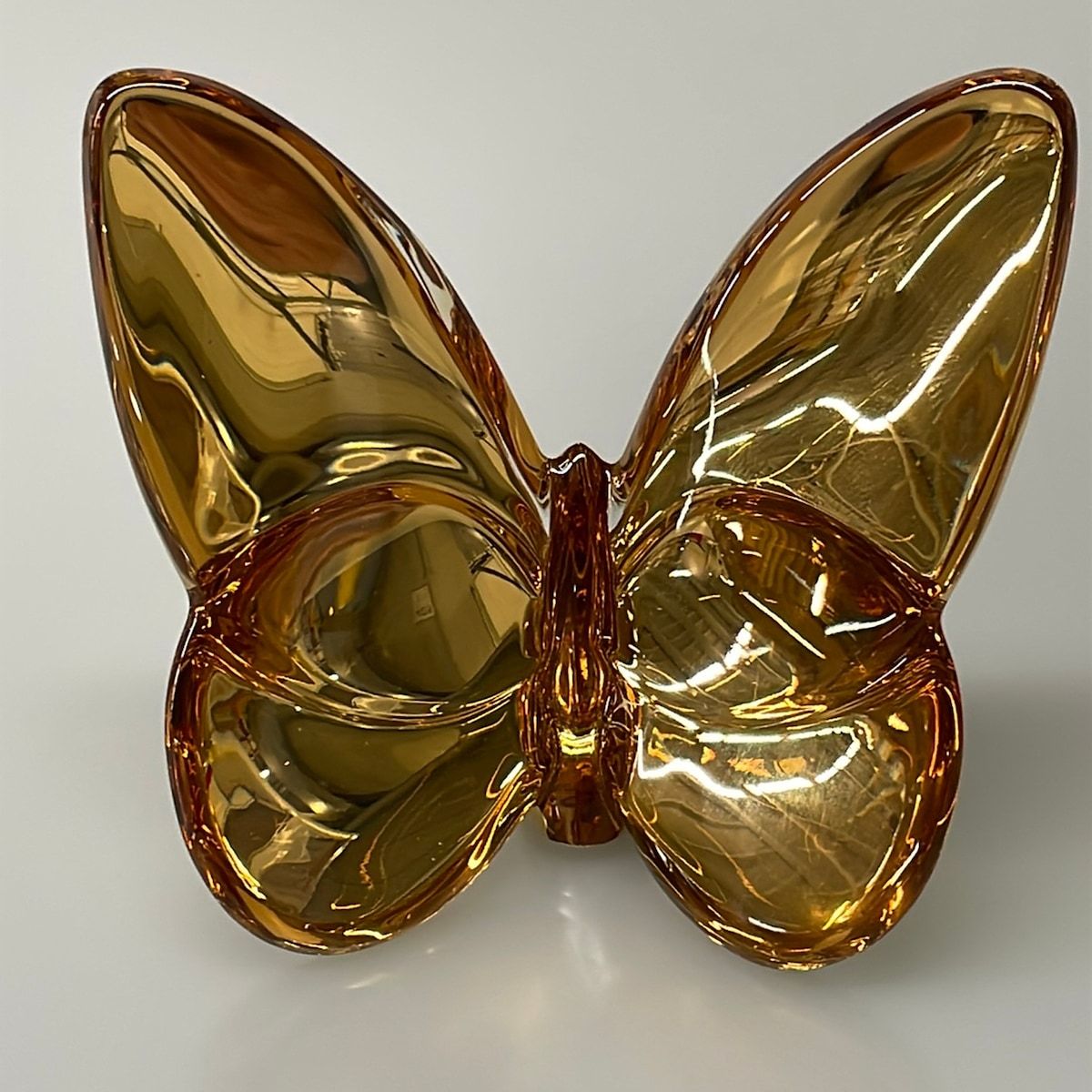 Baccarat(バカラ) 小物美品 ラッキーバタフライ ゴールド 置物/蝶々 