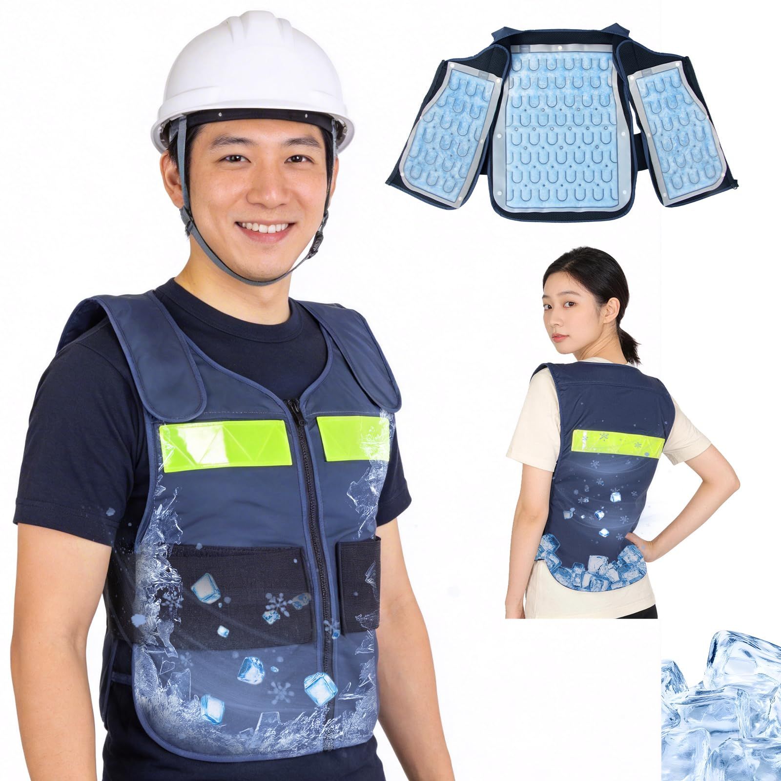 冷却ベスト PCM28℃自然凍結 夏用 暑さ対策 冷却グッズ Ninonly 冷感ベスト ひんやり 外作業 夏冷感作業服 熱中症予防 分解洗濯可能 フリーサイズ 屋外 お釣り 工事現場 農作業 スポーツ観戦 キャンプ 父の日プレゼントmt fb81b453