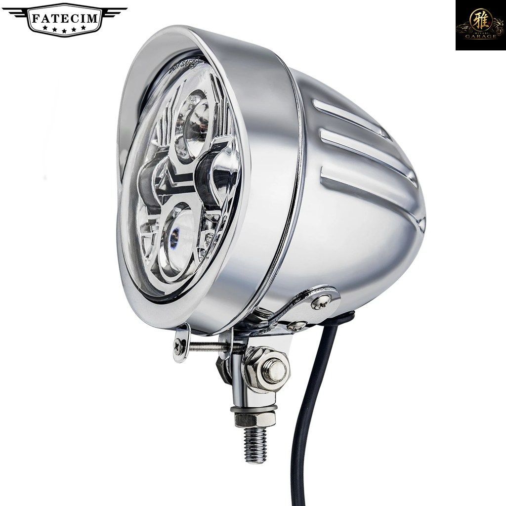 LED MOTORCYCLE VINTAGE 4.5インチ LED HEADLIGHT SPOT LAMP HARLEY CHOPPER