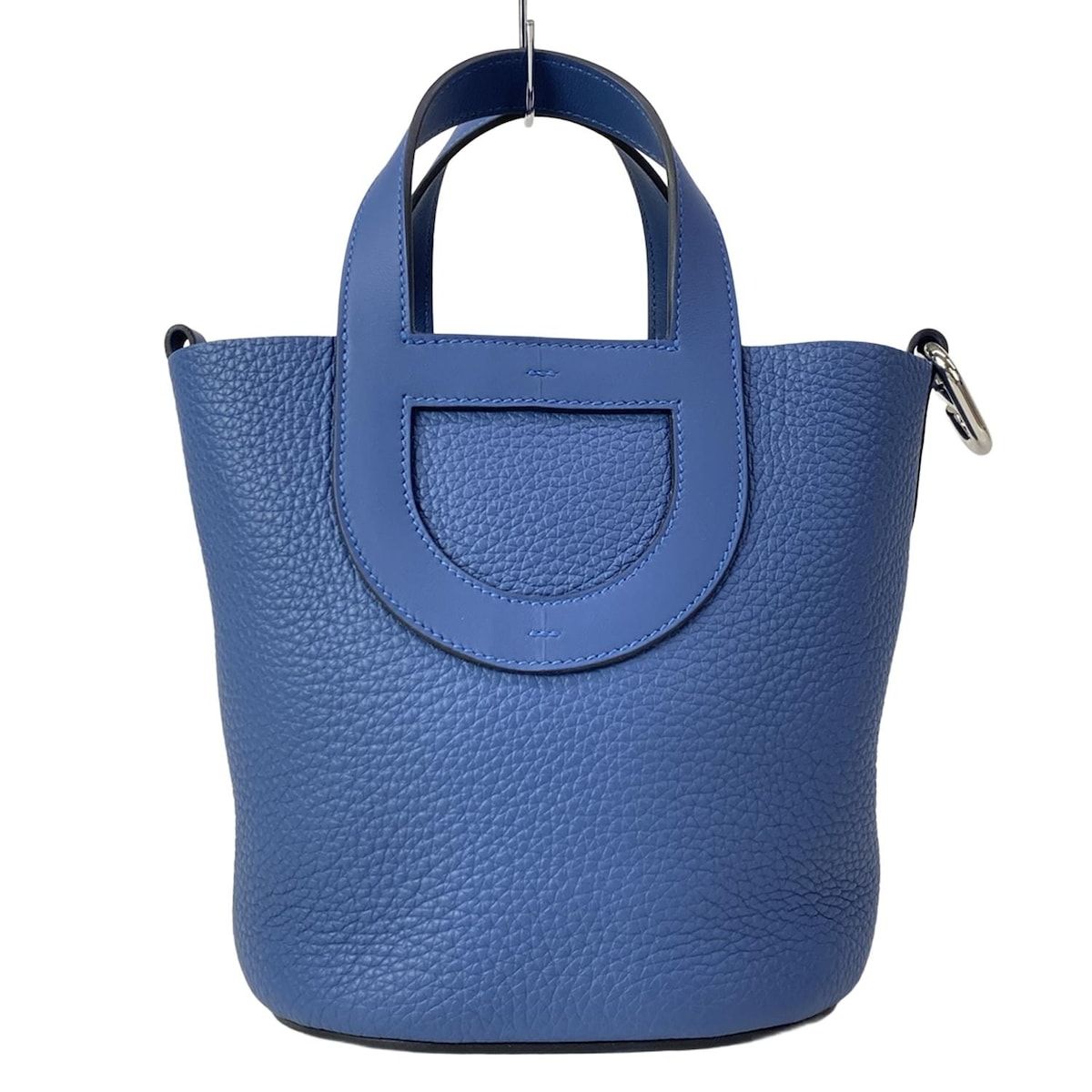 HERMES(エルメス) トートバッグ インザループ18 ブルータイ シルバー金具